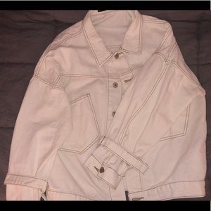 shein white denim jacket